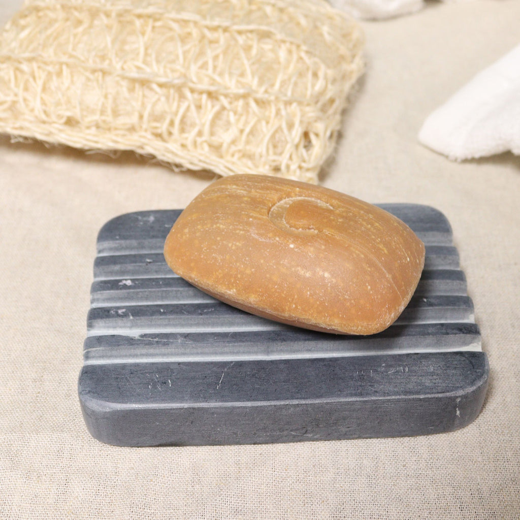Grey Soapstone Soap Dish 12x8.5cm - Heavey Ridges product image 2