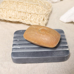 Grey Soapstone Soap Dish 12x8.5cm - Heavey Ridges product image 2