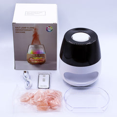 Salt Stone Flame Effect Aroma Diffuser - White USB - Colour Change and Timer product image 3