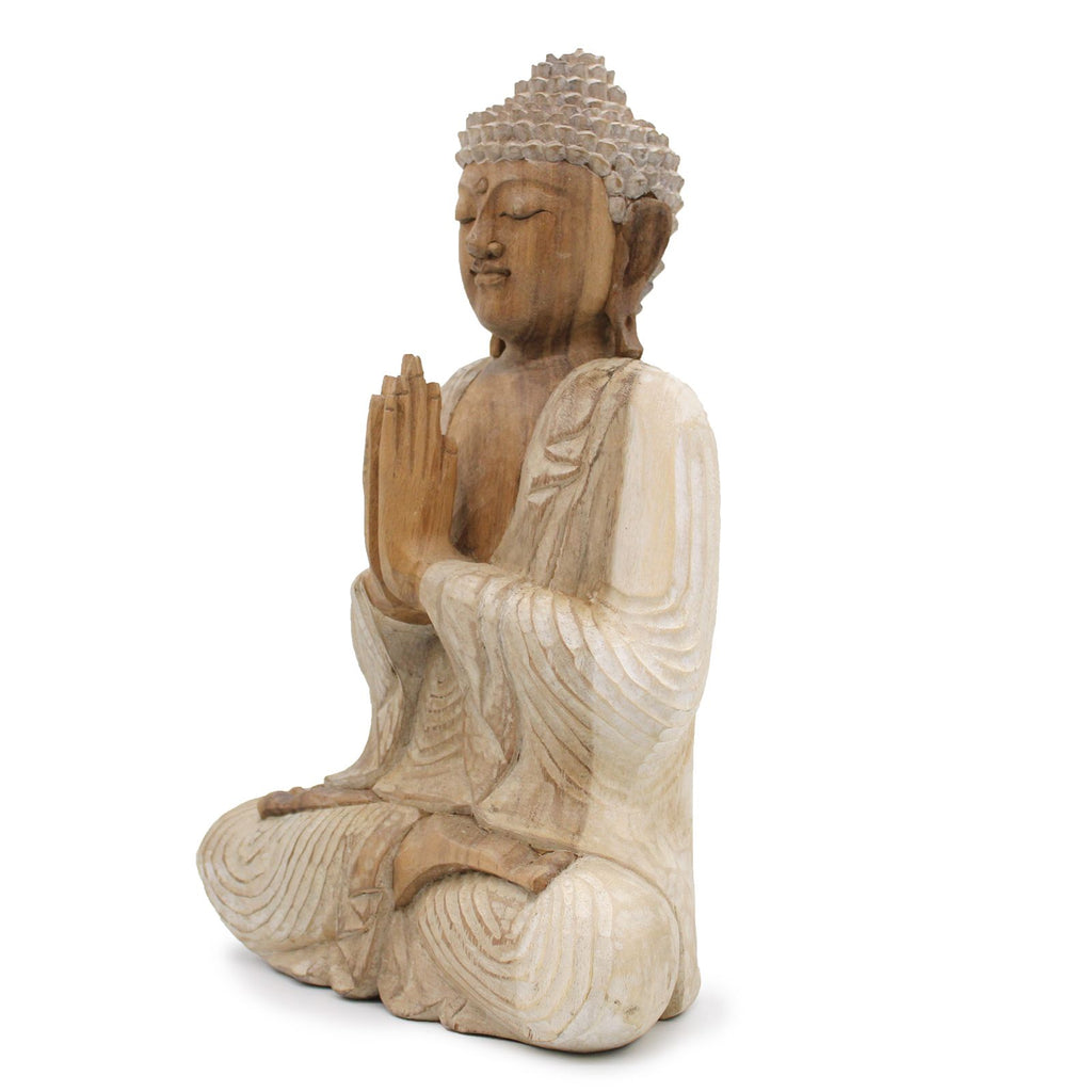 Buddha Statue Whitewash - 40cm Welcome product image 2