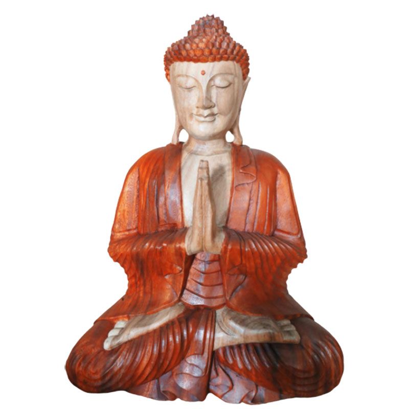 Hand Carved Buddha Statue - 30cm Welcome product image