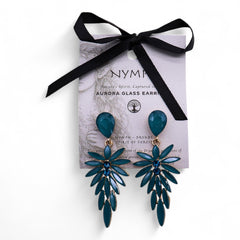 Teal Green - Vintage Glass - Long Drop - Earrings product image 3
