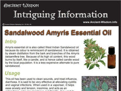 Sandalwood Amayris Essential Oil Info product image