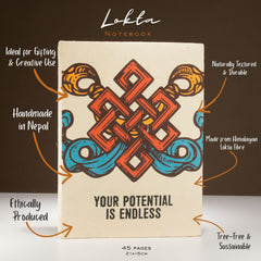Lokta Inspiration Notebook – Your Potential – Large (21x15cm) – 45 Leaves – Includes Bookmark product image 2
