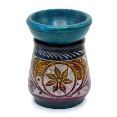 Small Coloured Soapstone Oil Burner 8cm - Flower product image
