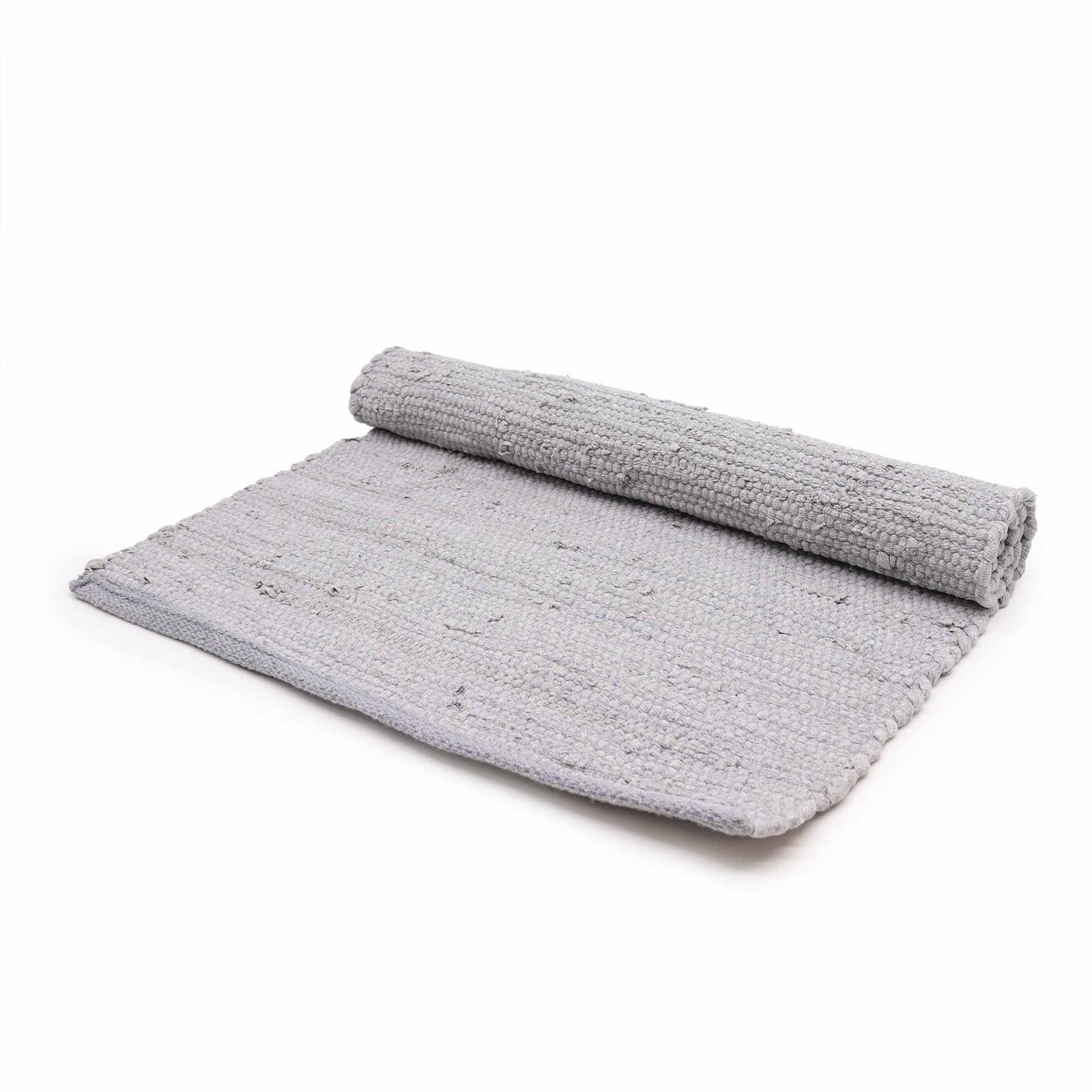 Medium Indian Handloom Cotton Rug - Grey product image