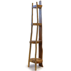 Natural Teak Corner Unit 4 Shelves - 135cm high product image 4