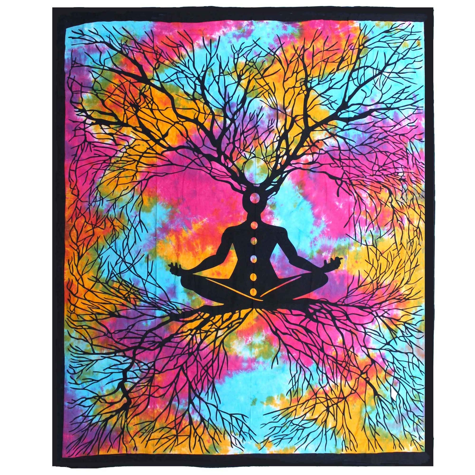 Double Cotton Bedspread + Wall Hanging - Yoga Tree product image