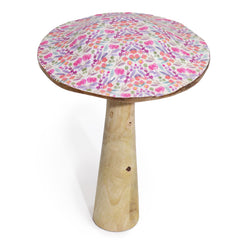 Large Wooden Mushroom - Pretty Floral product image 2
