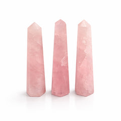 Gemstone Six Face Obelisk Point approx 11cm - Rose Quartz product image 3