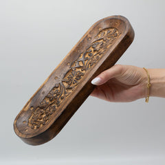 Large Incense Tray 30x10cm - Flower Design product image 2