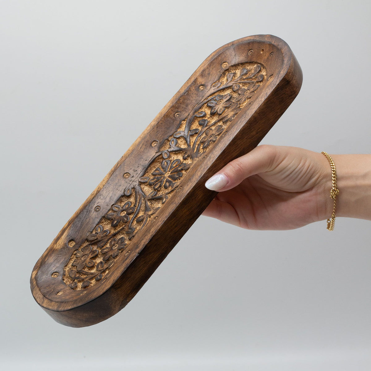 Large Incense Tray 30x10cm - Flower Design product image 2