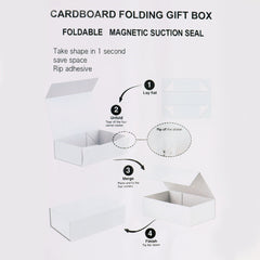 Flat Pack Gift Box - Medium Square (20x18.2x8cm) - Ivory product image 5