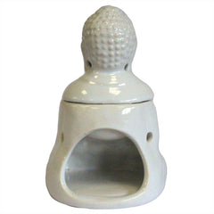 Sitting Buddha Oil Burner - White product image 3