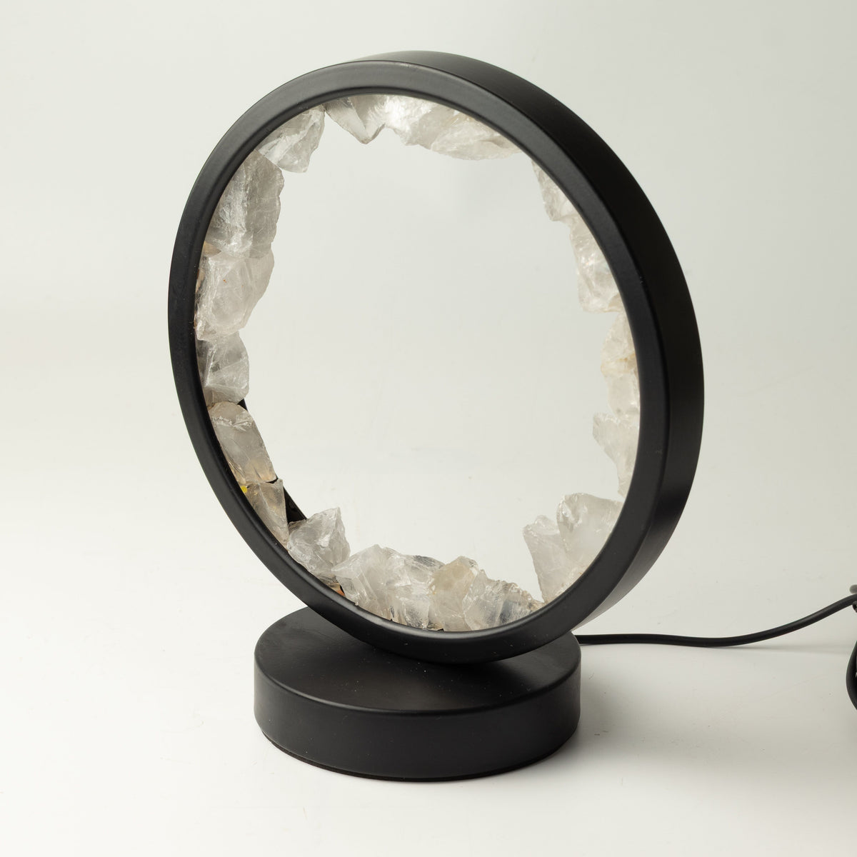 Gemstone Halo Lamp - Zen Mind - Clear Quartz – product view 7
