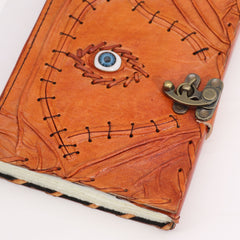 Light Brown Tan Book - Evil Eye Decor - 160 Deckle Edges Pages - 20x15cm product image 3