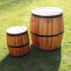 Beer Barrel Table – Natural Wood 60 x 48.5 cm product image 3