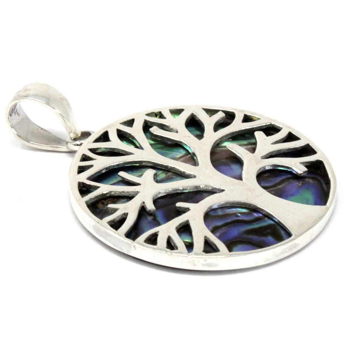 Tree of Life Silver Pendant 30mm - Abalone product image 2
