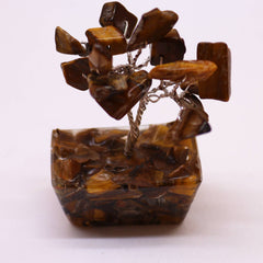 Mini Gemstone Tree On Orgonite Base - Tigereye (15 stones) product image 2