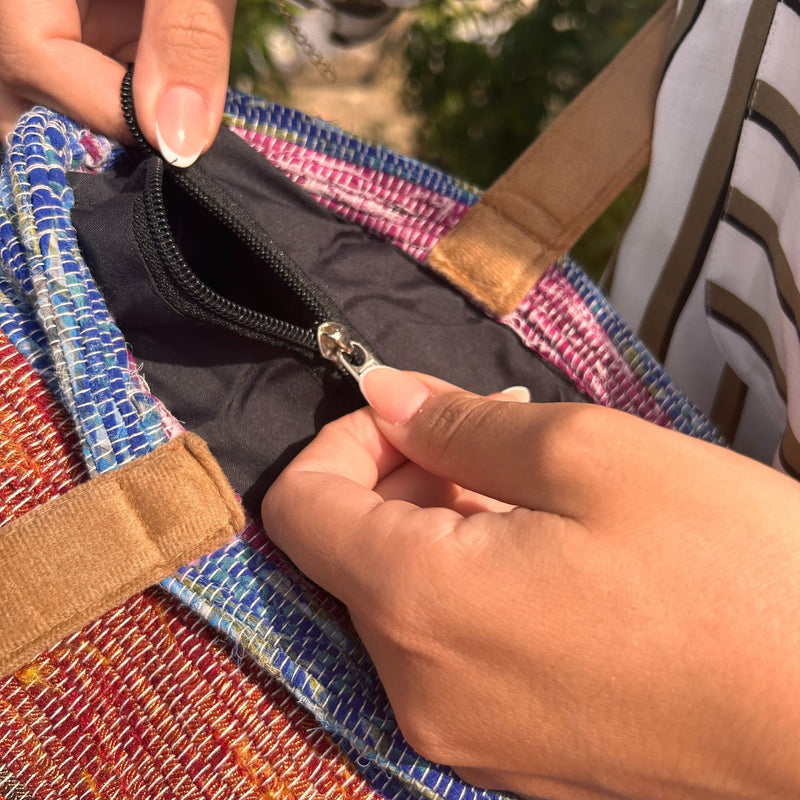 Recycled Big Rug Bag - Shades of Lavender product image