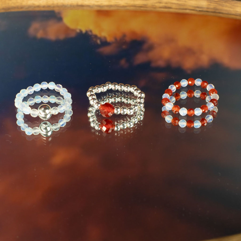 Nymph Spirit Gemstone Ring Set - Blood Moon product image 5