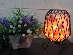 Mesh Salt Rock Brazier,Pink Salt Chunks, Cable & Bulb product image 5