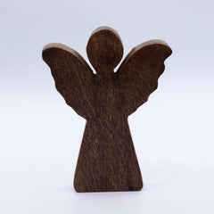 Medium Mango Wood Angel - Gold Decor product image 3
