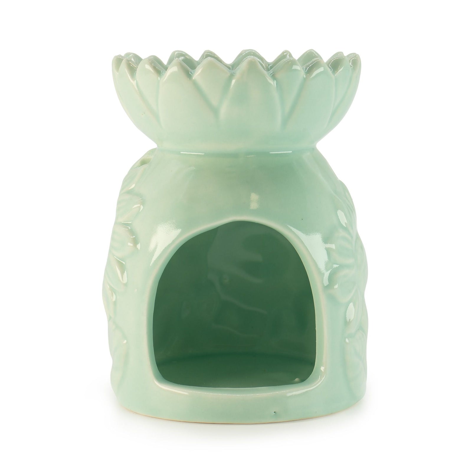 Ceramic Sunflower Oil Burner - Pastel Green product image