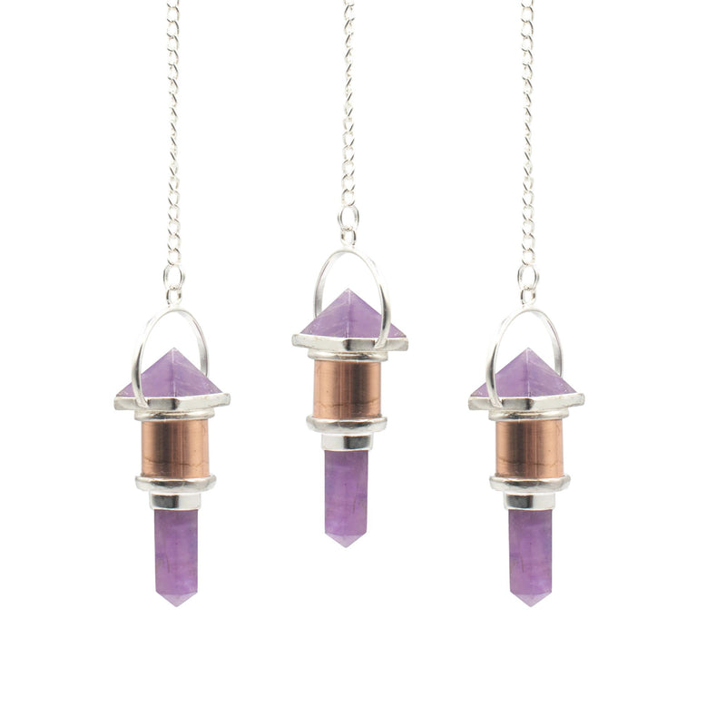 The Violet Engine- Combo Piece Copper Pendulum - Amethyst product image