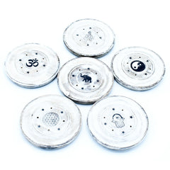 White Washed Incense Holder - Cone and Incense Disc product image 2
