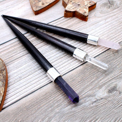 Simple Pointed Healing Wand - Rose, Rock, Amethyst product image 2