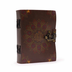 Leather Lotus Mandala Deckle-edge Notebook product image 2