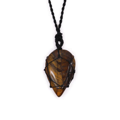 Laced Gemstone Teardrop Pendant - Tigereye product image