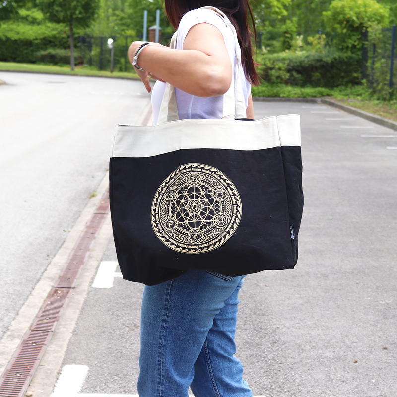 Oversized Tote Bag Chocolate Stonewash 14oz - Freedom Chakra product image