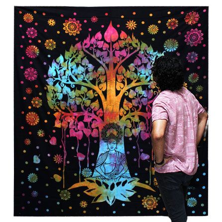 Single Cotton Bedspread + Wall Hanging - Bodhi Tree product image 2