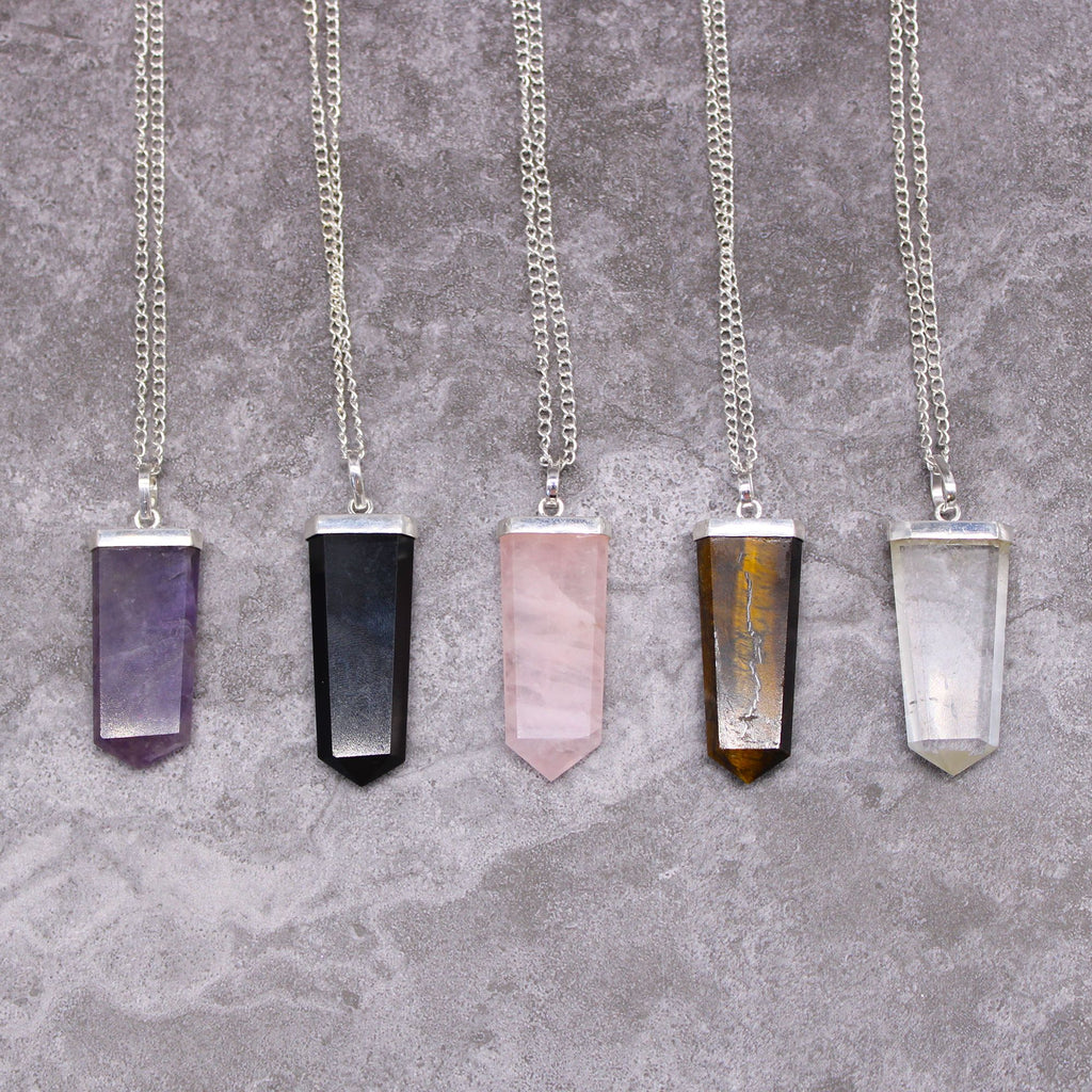 Gemstone Flat Pencil Pendant - Tiger Eye product image 7