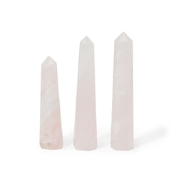 Gemstone Six Face Obelisk Point approx 11cm - Rose Quartz product image 4