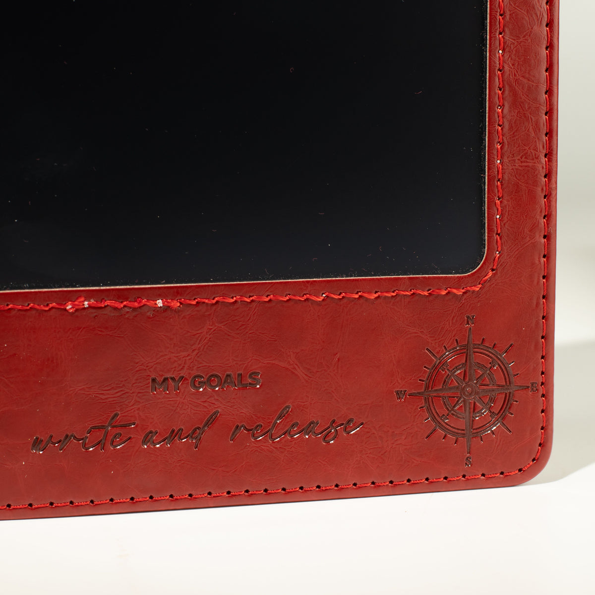 A5 Intention Note Book - LCD Wipe Screen - Red Leather Effect - 80 Leafs - product image 14