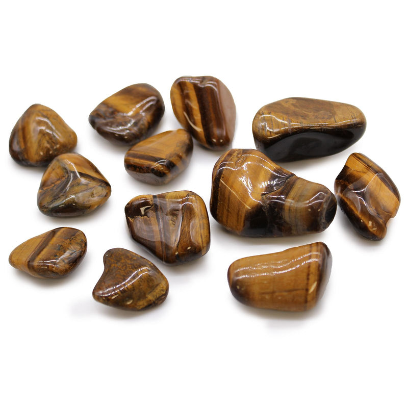 Medium African Tumble Stones - Tigers Eye - Golden product image