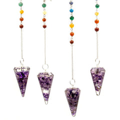Orgonite Power Chakra Pendulum - Amethyst product image 2