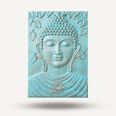 Large Buddha Iron Frame Turquoise Relief - 0.7x1m product image 2