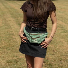 Cotton Hemp Style Belt (or Fanny) Bag - Sage