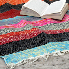 156 x 90cm Ultra Luxury Rag Rug - Natural product image 4
