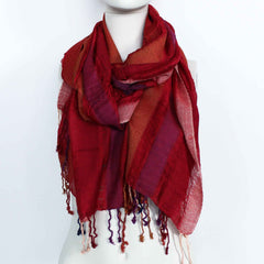Lrg Indian Boho Scarves - 28x72cm - Random Purples product image 2