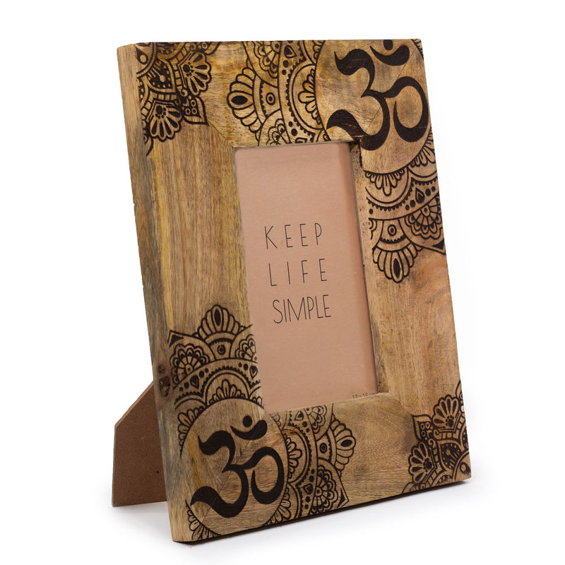 Med Mango Wood Picture Framel (for 10x15cm) 26x20x2cm - Mandala - Black product image