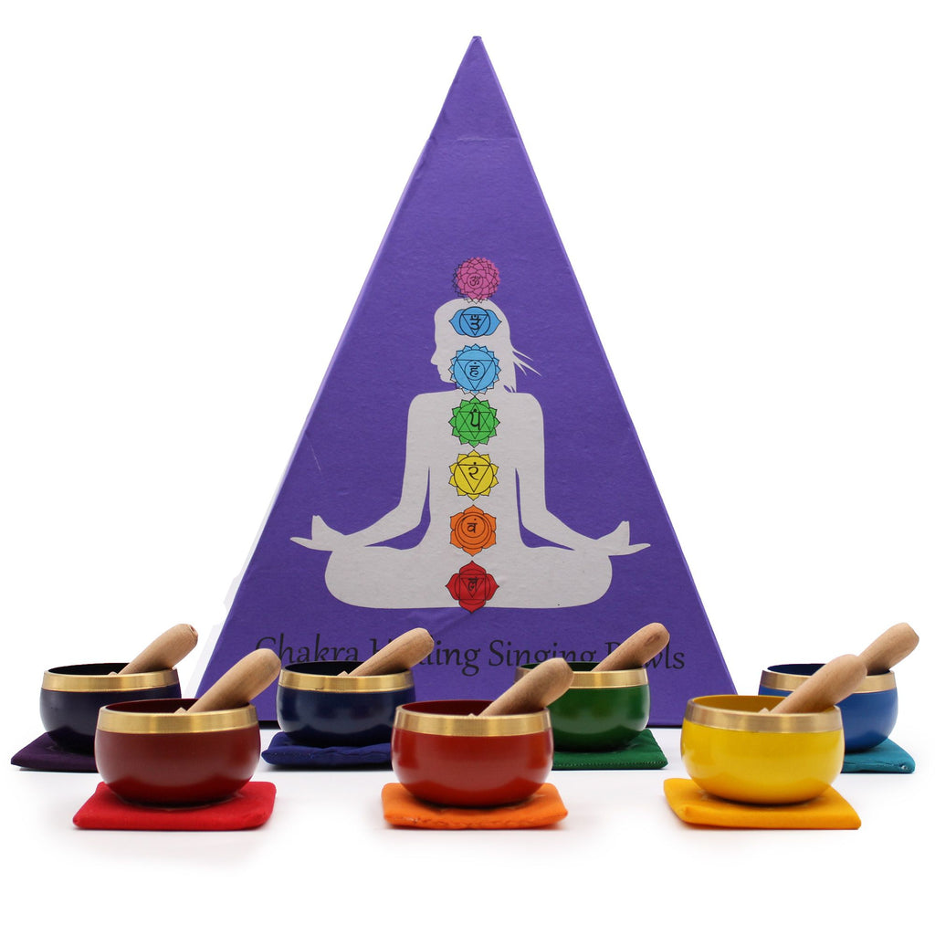 Chakra Pyramid Singing Bowl Gift Set product image