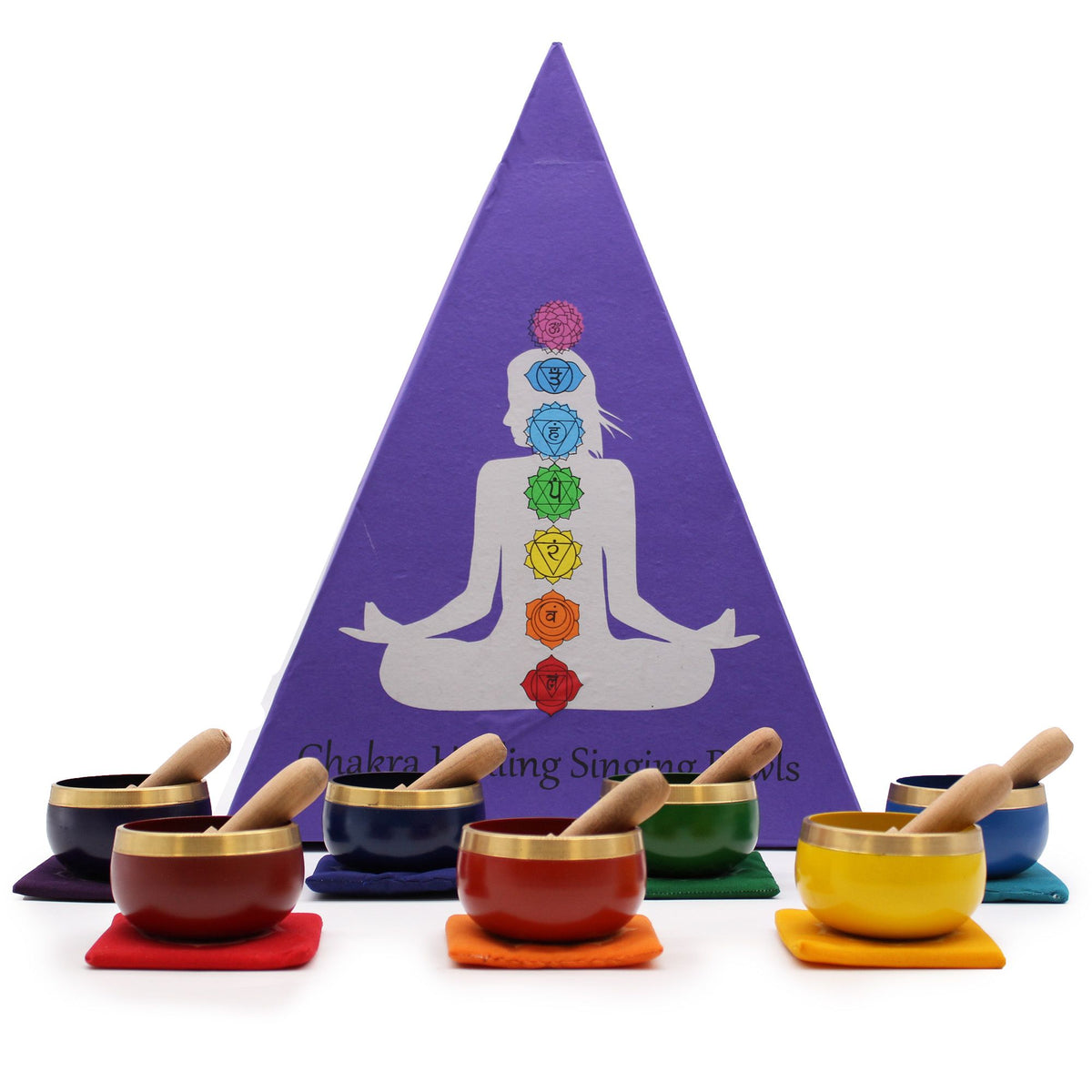 Chakra Pyramid Singing Bowl Gift Set product image