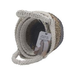 Seagrass Basket Set - Grey / Natural / White product image 7