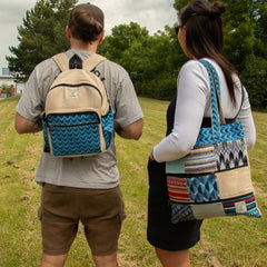 Patchwork Kathmandu Tote Bag - Dhaka Design (37x38cm)