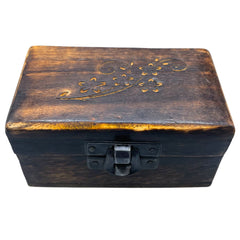Wooden Pill Box 9x5x4cm - Carved Designs - Assorted product image 5